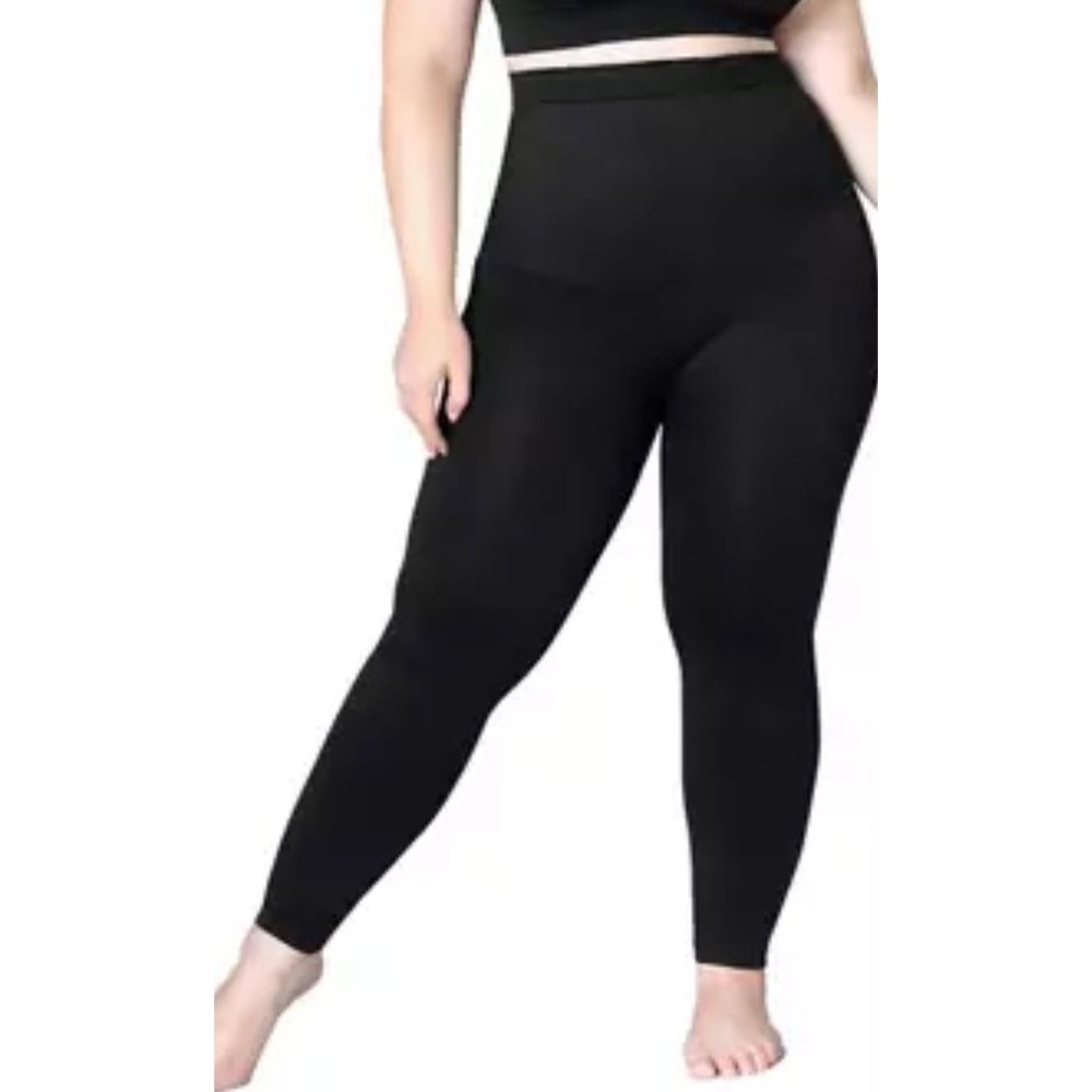 Empetua High-Waisted Shaping Compression Black Leggings Shapewear XL New